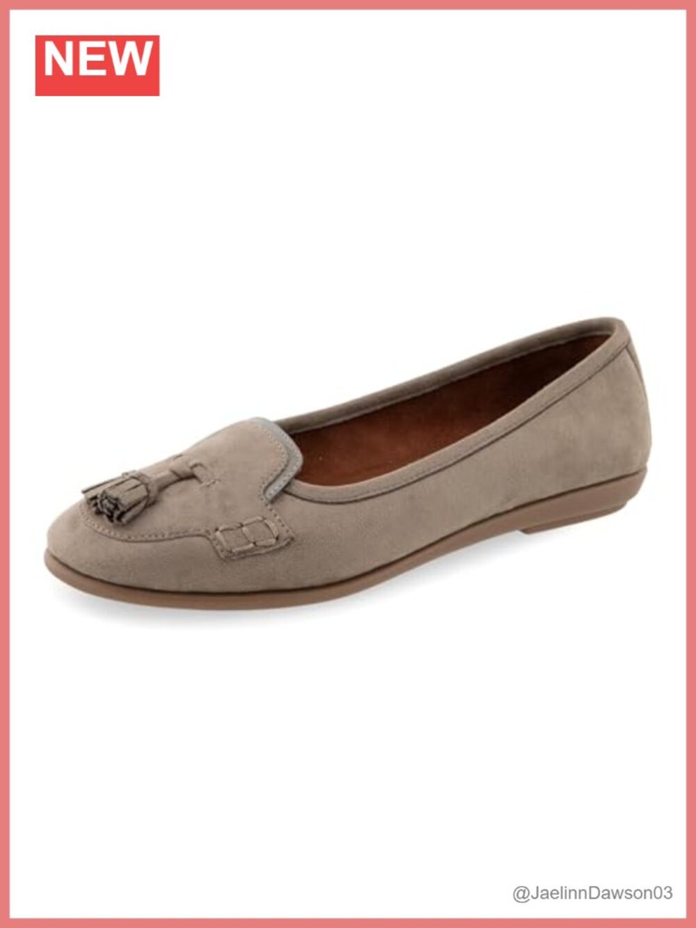 Aerosoles Brooks Women's Tassel Slip-On Ballet Flat Faux Suede Comfort